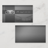 Eenvoudige grijze Eyelash-uitbreidingskaart Visitekaartje (Voorkant / Achterkant)