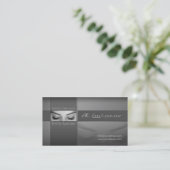 Eenvoudige grijze Eyelash-uitbreidingskaart Visitekaartje (Staand voorkant)