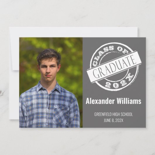 Eenvoudige grijze fotograaf kaart (Voorkant)