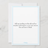 Eenvoudige grijze grens bruiloft uitnodiging (Achterkant)