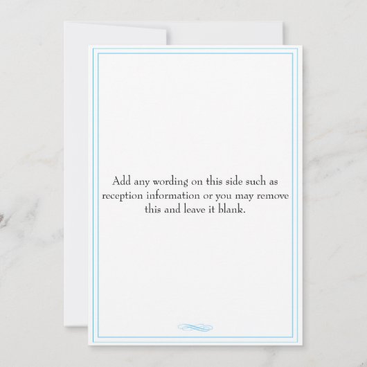 Eenvoudige grijze grens bruiloft uitnodiging (Achterkant)