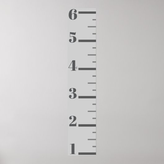 Eenvoudige grijze kindergroeikaart poster (Voorkant)