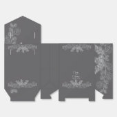 Eenvoudige Grijze Lijn Art Eucalyptus Wedding Bedankdoosjes (Ongevouwen)