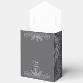 Eenvoudige Grijze Lijn Art Eucalyptus Wedding Bedankdoosjes (Open)