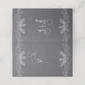 Eenvoudige Grijze Lijn Kunst Eucalyptus Trouwplaat Plaatskaartje (Buitenkant ongevouwen)