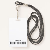 Eenvoudige grijze Logo-streepjescode-ID Foto afdel Badge (Achterkant met draagriem)