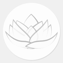 Eenvoudige grijze Lotus Flower Sticker