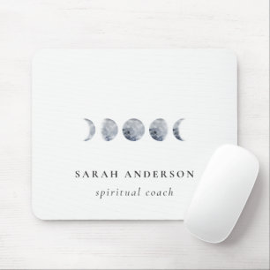 Eenvoudige Grijze Maan Celestial Moon Phase Waterv Muismat