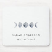 Eenvoudige Grijze Maan Celestial Moon Phase Waterv Muismat (Voorkant)