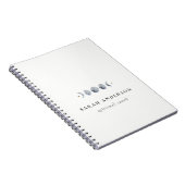 Eenvoudige Grijze Maan Celestial Moon Phase Waterv Notitieboek (Rechterzijde)