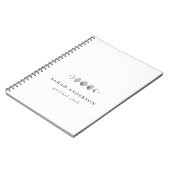 Eenvoudige Grijze Maan Celestial Moon Phase Waterv Notitieboek (Linkerzijde)