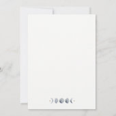 Eenvoudige Grijze Maan Celestial Moon Phase Waterv Notitiekaartje (Achterkant)