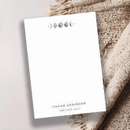 Eenvoudige Grijze Maan Celestial Moon Phase Waterv Notitiekaartje