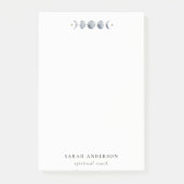 Eenvoudige Grijze Maan Celestial Moon Phase Waterv Post-it® Notes (Voorkant)