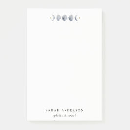 Eenvoudige Grijze Maan Celestial Moon Phase Waterv Post-it® Notes