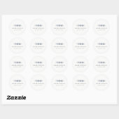 Eenvoudige Grijze Maan Celestial Moon Phase Waterv Ronde Sticker (Vel)