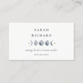 Eenvoudige Grijze Maan Celestial Moon Phase Waterv Visitekaartje (Voorkant)