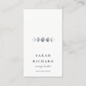 Eenvoudige Grijze Maan Celestial Moon Phase Waterv Visitekaartje (Voorkant)