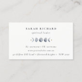 Eenvoudige Grijze Maan Hemelse Maan Fase Afspraak Visitekaartje (Achterkant)