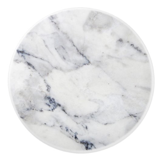Eenvoudige grijze marmeren textuur keramische knop (Voorkant)