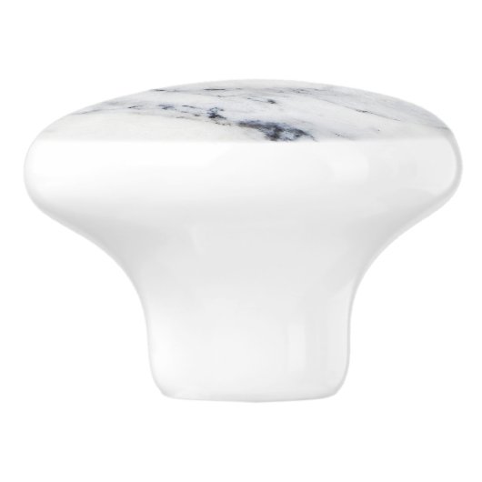 Eenvoudige grijze marmeren textuur keramische knop (Zijkant)