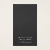 Eenvoudige grijze, moderne, langwerpige schermkaar visitekaartje (Achterkant)