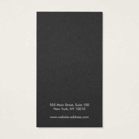 Eenvoudige grijze, moderne, langwerpige schermkaar visitekaartje (Achterkant)
