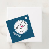 Eenvoudige grijze neursing Stethoscoop Dank u Bedankjes Labels (In situ)