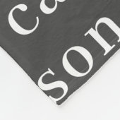 Eenvoudige grijze persoonlijke naam fleece deken (Hoek)