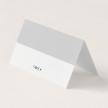 Eenvoudige grijze plaatskaarten - opgevouwen