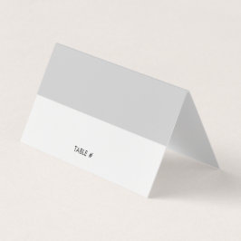 Eenvoudige grijze plaatskaarten - opgevouwen kaart