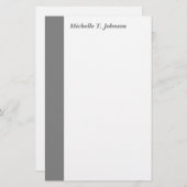 eenvoudige grijze rand briefpapier (Voorkant / Achterkant)