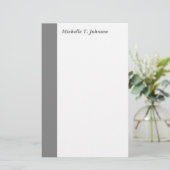 eenvoudige grijze rand briefpapier (Staand voorkant)