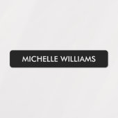 Eenvoudige grijze schaal Kinder naam Labels (Design 1)