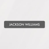 Eenvoudige grijze schaal Kinder naam Labels (Design 2)