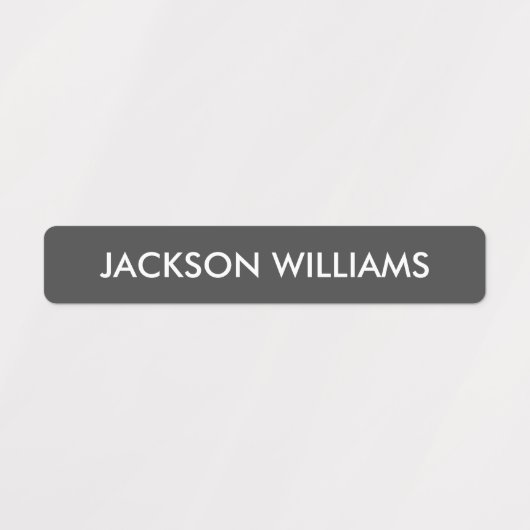 Eenvoudige grijze schaal Kinder naam Labels (Design 2)