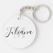 Eenvoudige Grijze Sleutelhanger met grammatica (Achterkant)