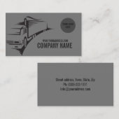 Eenvoudige Grijze Trailer Truck Visitekaartje (Voorkant / Achterkant)