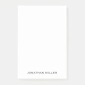 Eenvoudige grijze typografische naam post-it® notes (Voorkant)