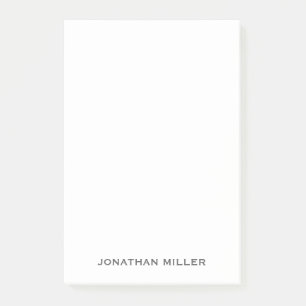 Eenvoudige grijze typografische naam post-it® notes