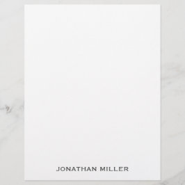 Eenvoudige grijze typografische naam Stationery Briefhoofd