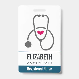 Eenvoudige grijze vernevelstethoscoop badge