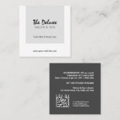 Eenvoudige grijze vierkant spa vierkante visitekaartje (Voorkant / Achterkant)