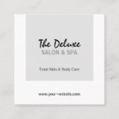 Eenvoudige grijze vierkant spa vierkante visitekaartje (Voorkant)