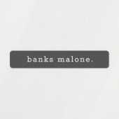 Eenvoudige grijze waterdichte naamlabels voor kind labels (Design 1)