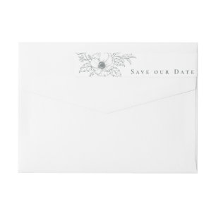 Eenvoudige grijze witte anemie Kunstflens sparen d