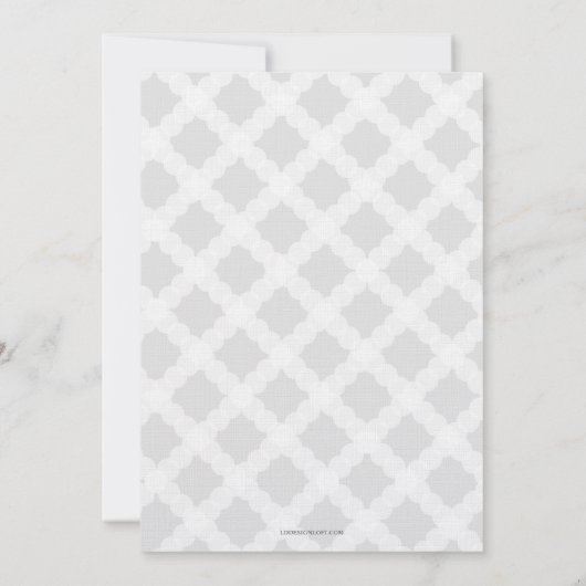 Eenvoudige Grijze Witte Cirkels Goud Moderne Doop Kaart (Achterkant)