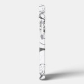 Eenvoudige grijze, witte platte afdrukken met mono Case-Mate iPhone case (Achterkant / Links)