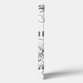 Eenvoudige grijze, witte platte afdrukken met mono Case-Mate iPhone case (Achterkant / Rechts)