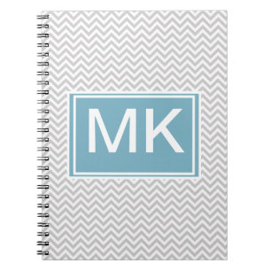 Eenvoudige Grijze Zigzag Notitieboek